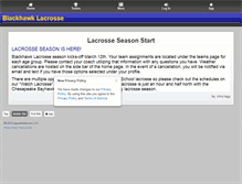 Tablet Screenshot of blackhawklacrosse.com